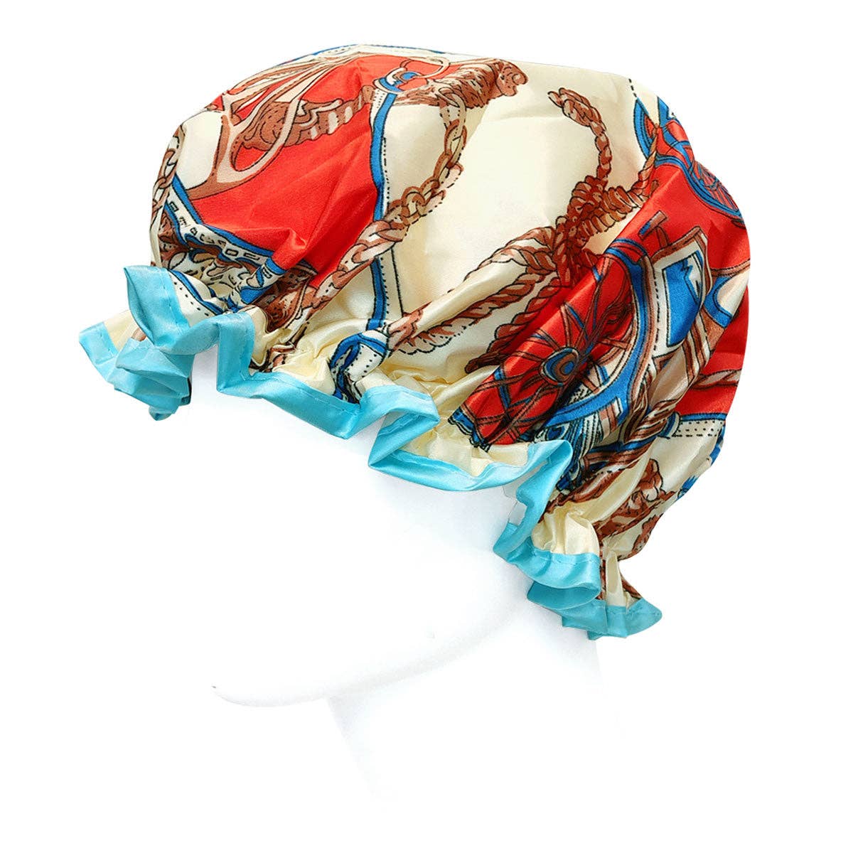 Double Layer waterproof shower cap with Peva lining