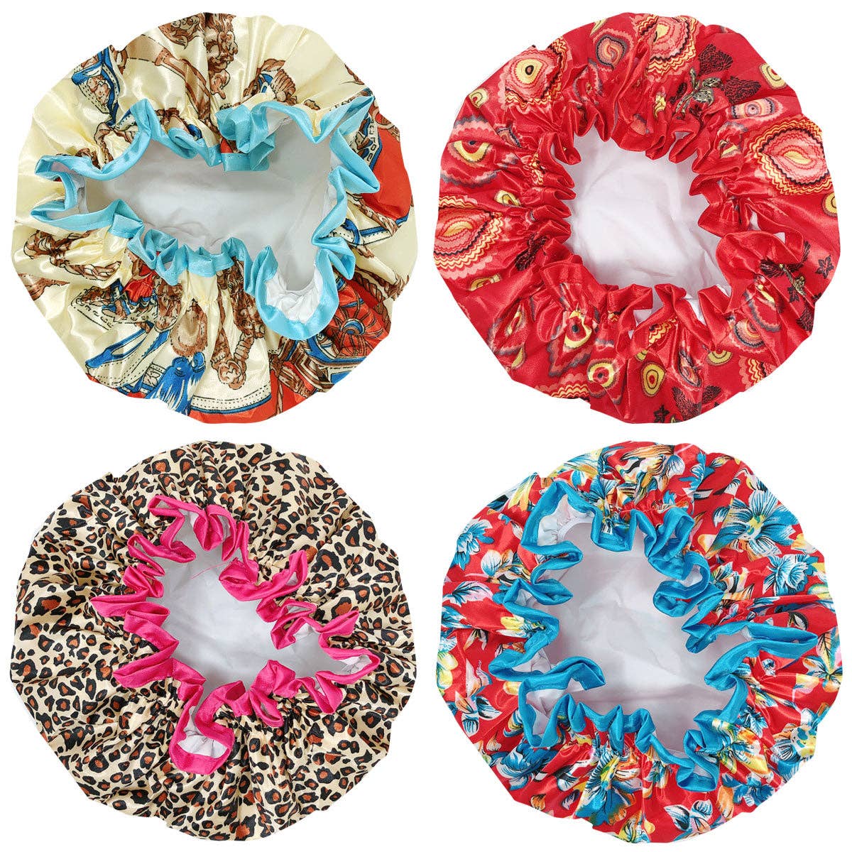 Double Layer waterproof shower cap with Peva lining