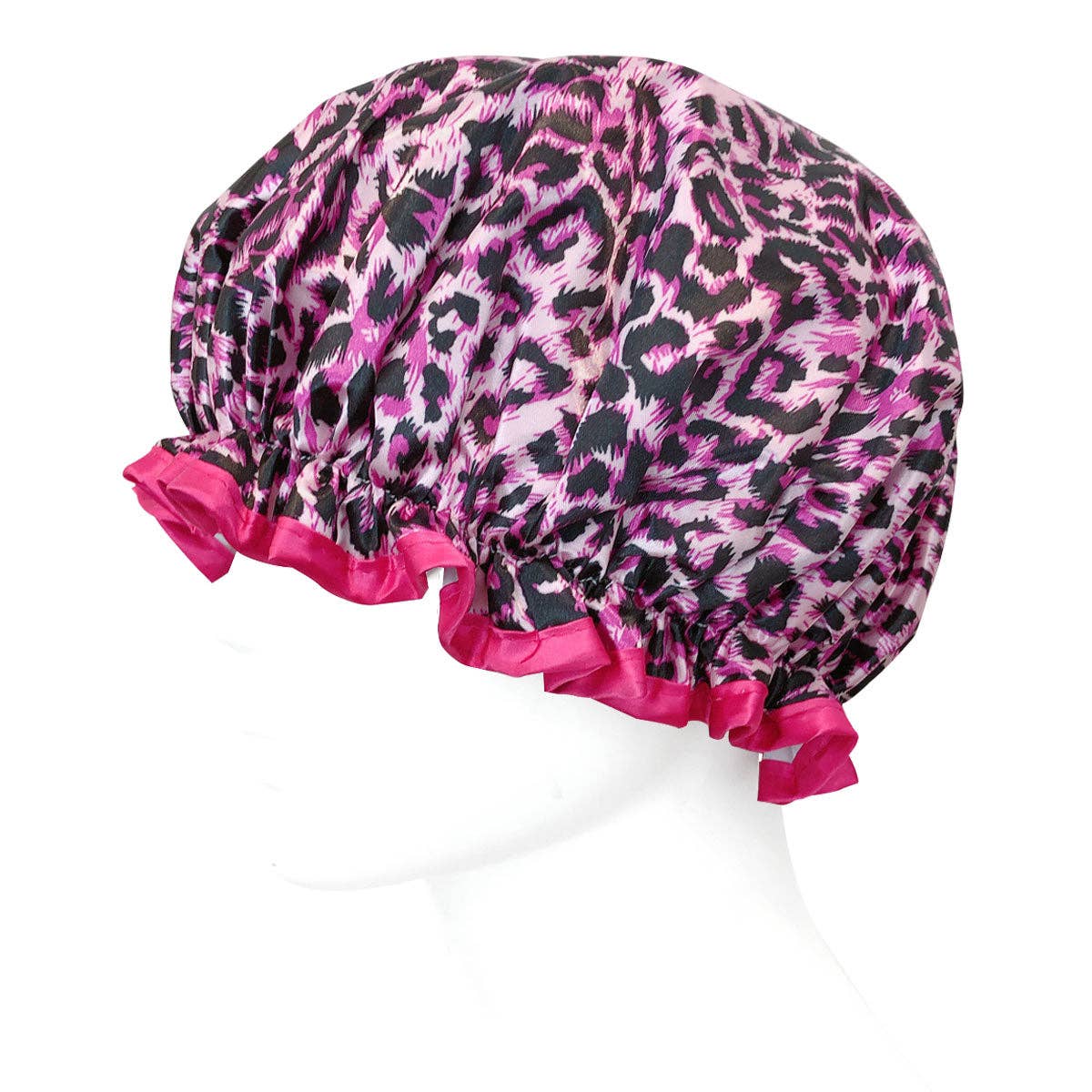 Double Layer waterproof shower cap with Peva lining