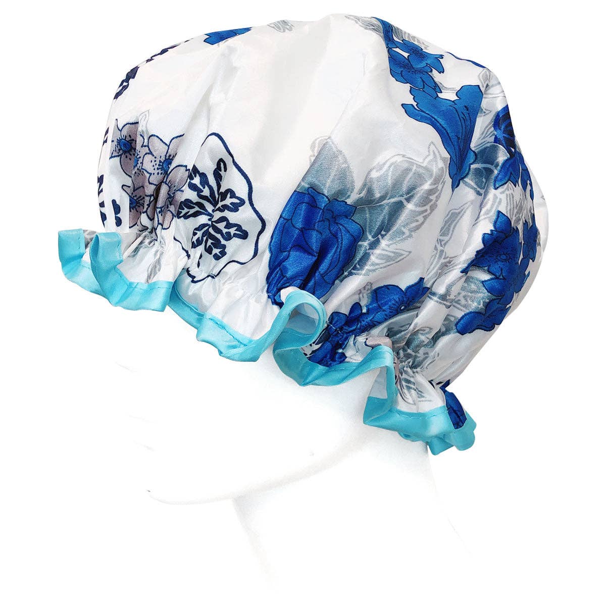 Double Layer waterproof shower cap with Peva lining