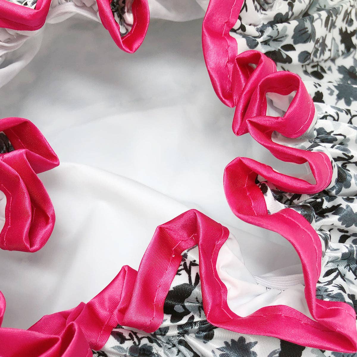 Double Layer waterproof shower cap with Peva lining