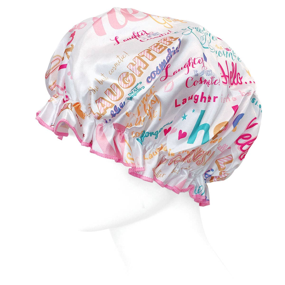 Double Layer waterproof shower cap with Peva lining