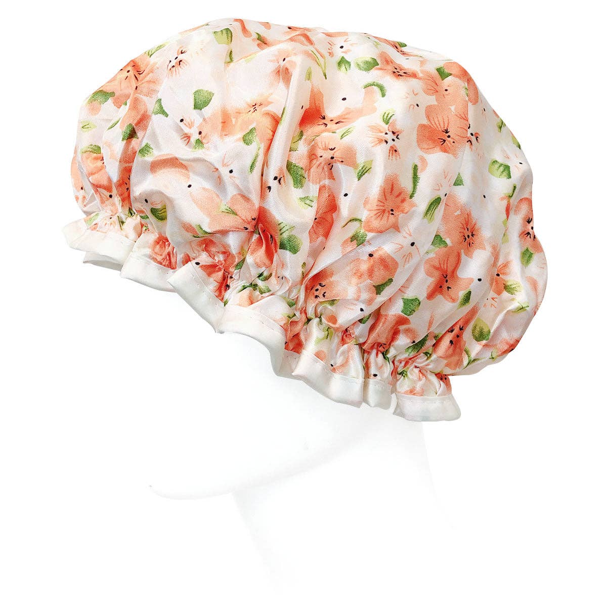 Double Layer waterproof shower cap with Peva lining