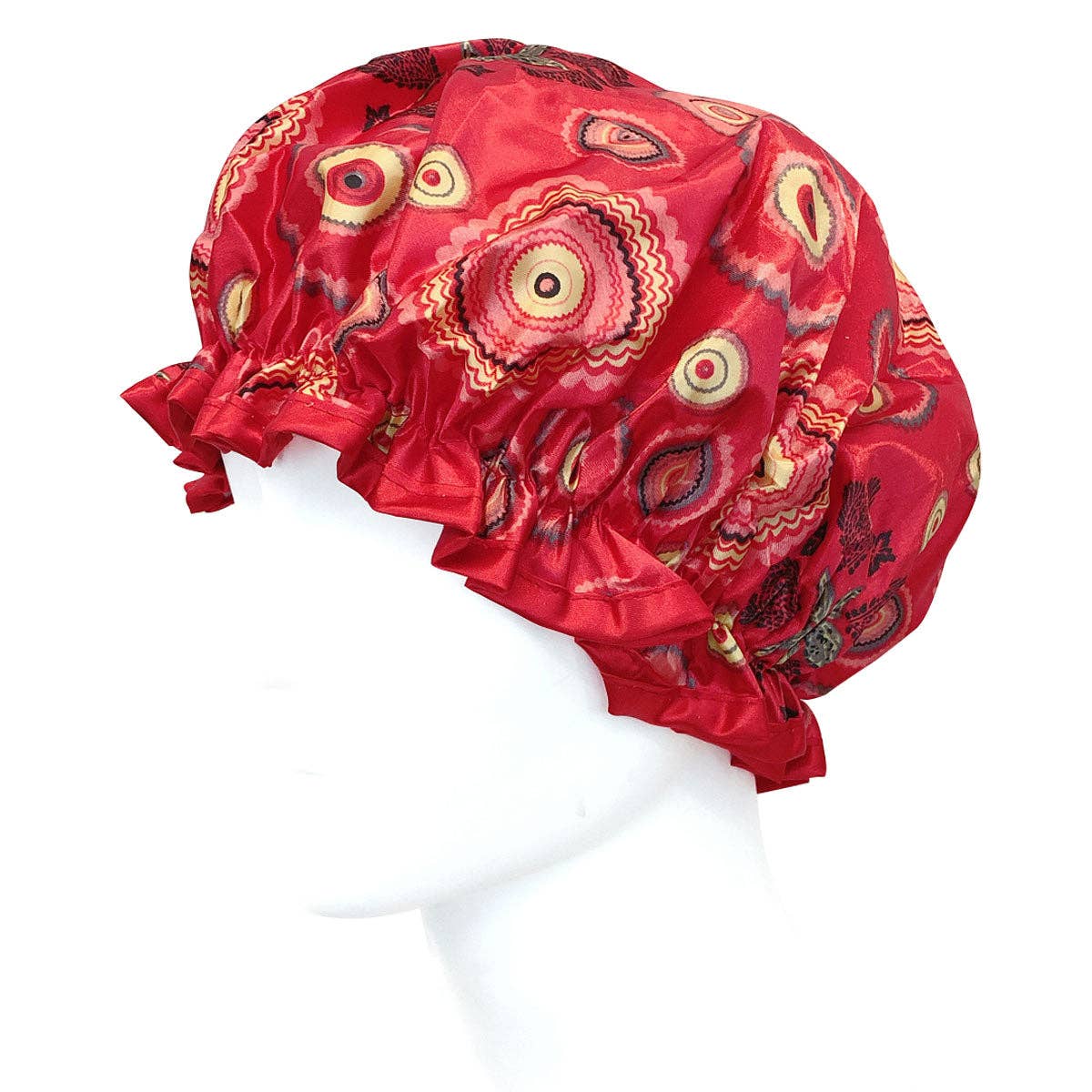Double Layer waterproof shower cap with Peva lining