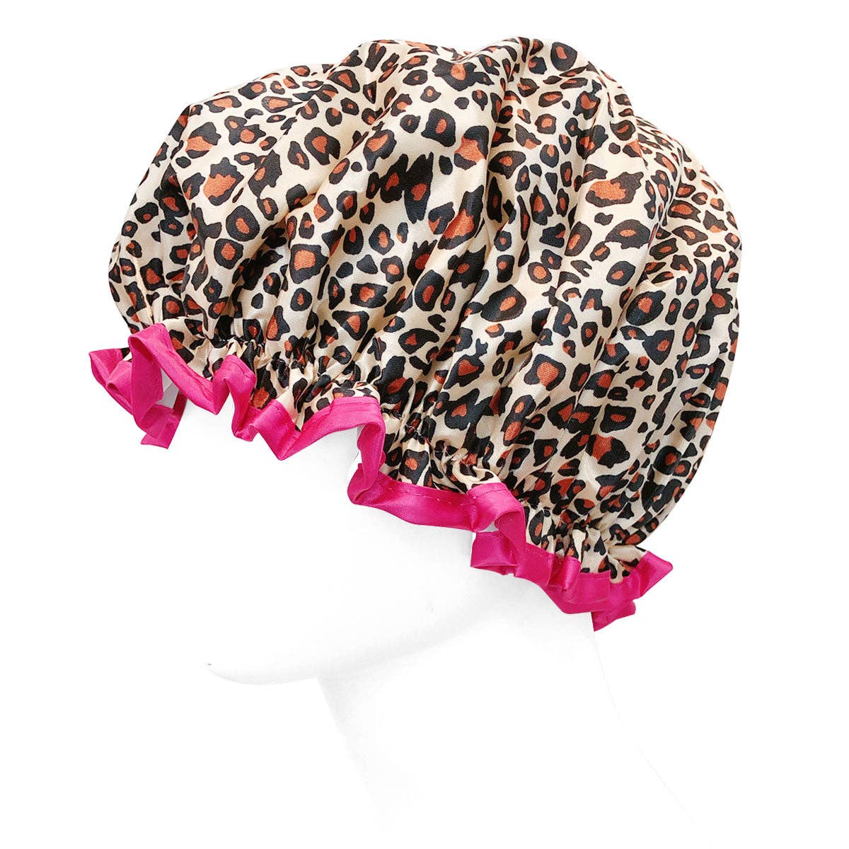 Double Layer waterproof shower cap with Peva lining