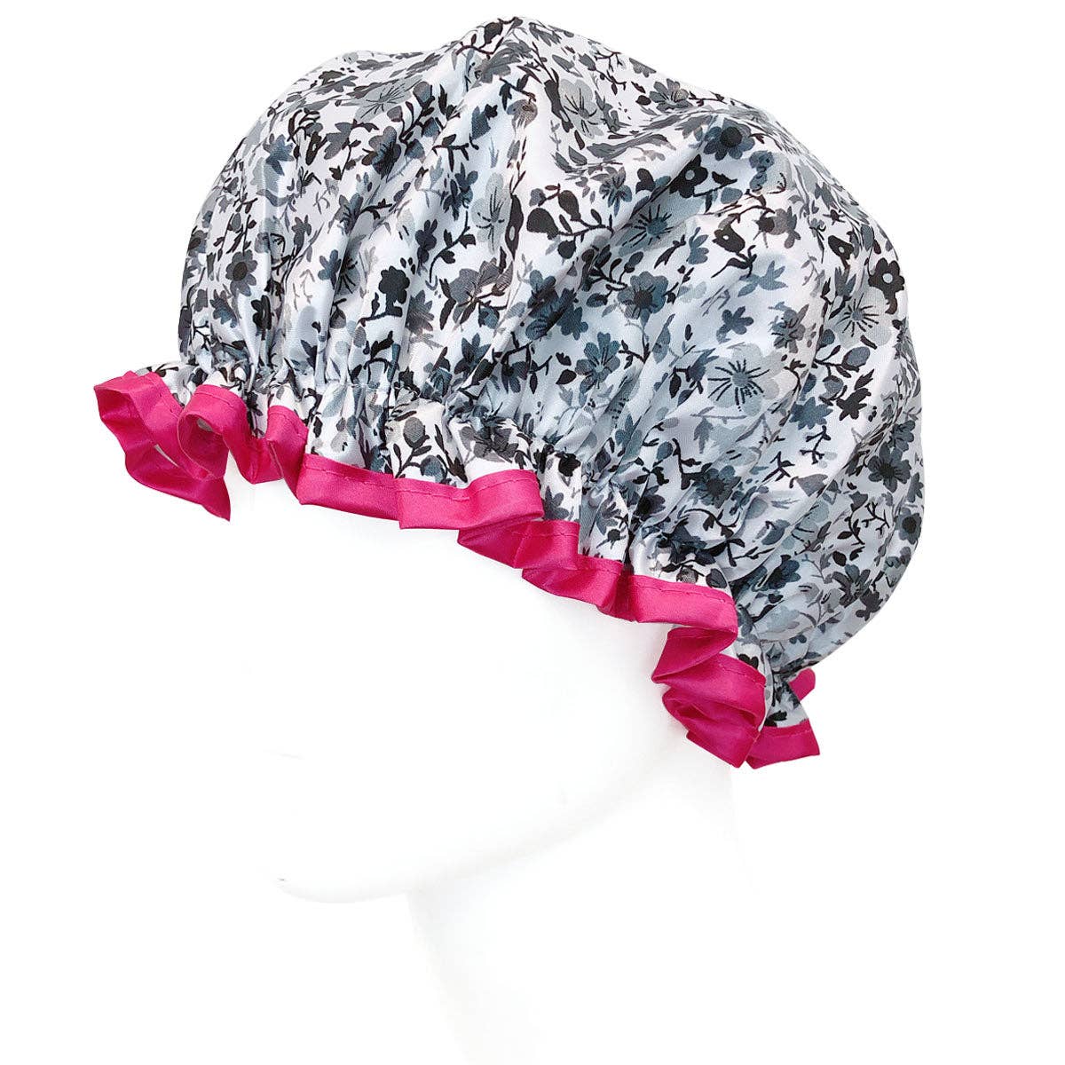 Double Layer waterproof shower cap with Peva lining