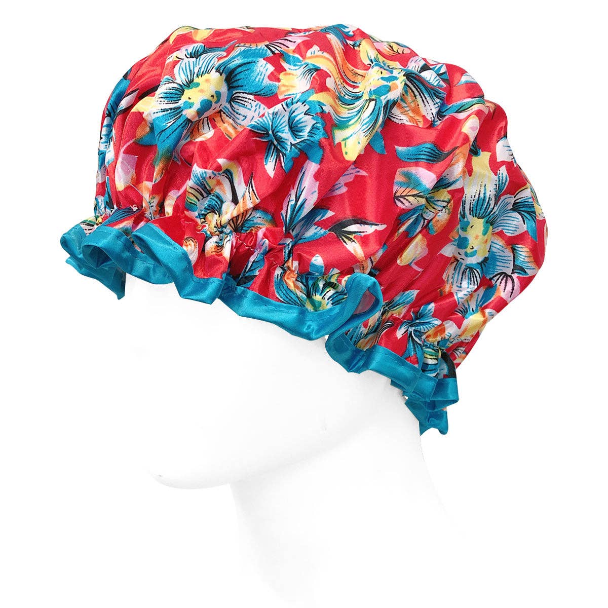 Double Layer waterproof shower cap with Peva lining